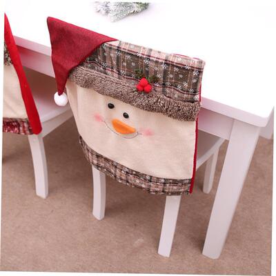 Santa Claus decorated the chair covers christmas decoration