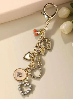 Stylish Lanyard Letter Beaded KeychainCZX Star Charm Turkish