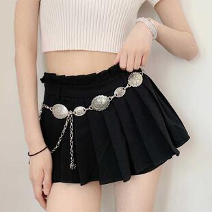 Western Metal Concho Belt Women Cowgirl Chain Belts Dress