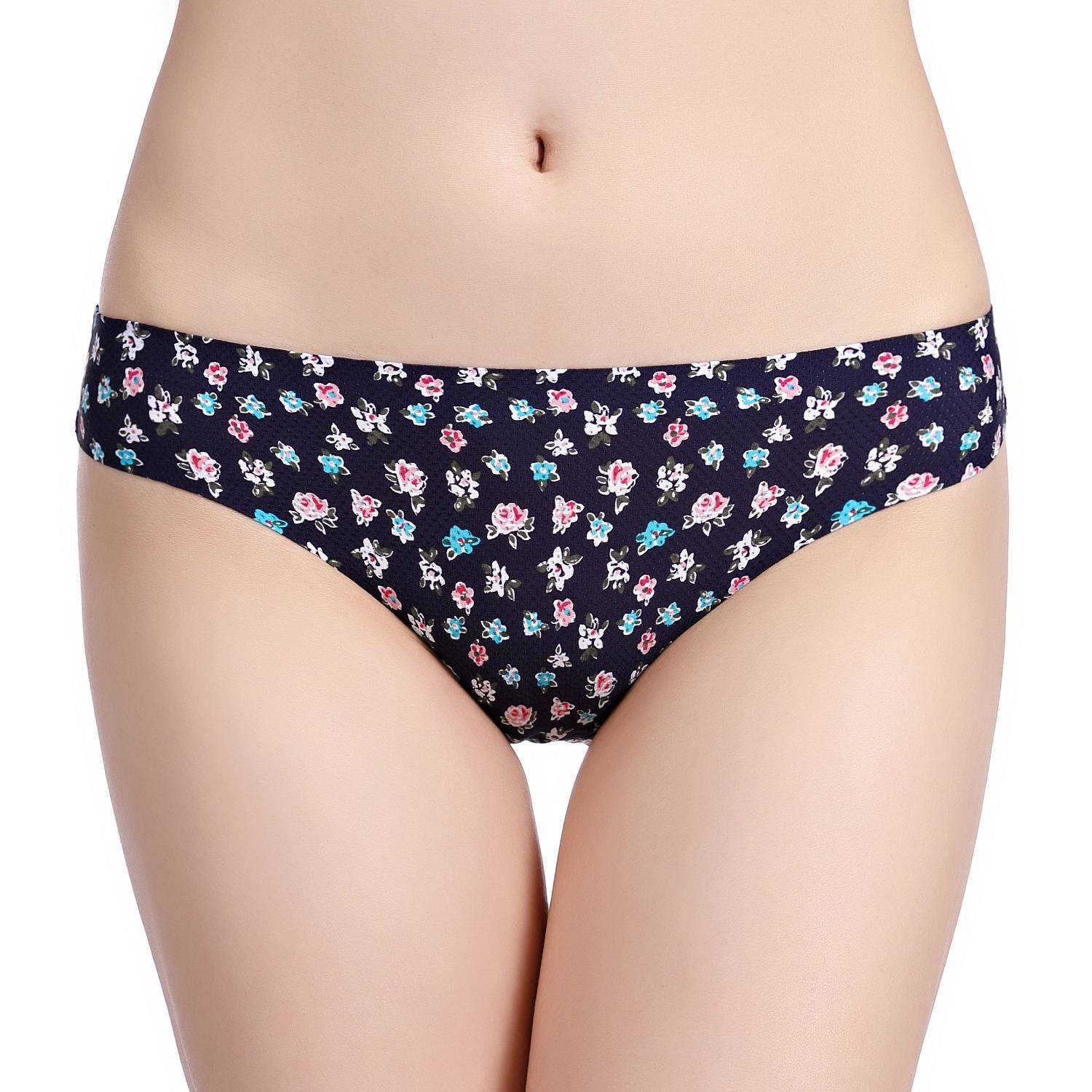 Flower Underwear Women Seamless Panties Briefs Plus Size内裤