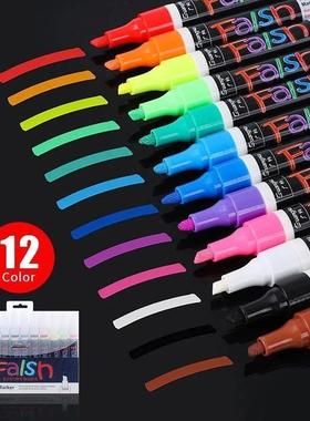 12PCS/Set Liquid Chalk Marker Pens Erasable Multi Colored Hi