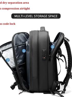 Travel Men 19 inch Laptop Backpack vacuum compression Backpa
