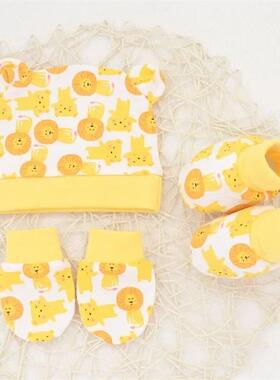 Newborn Cute Cartoon Hat+Gloves+Socks Set for Baby Boy Girl