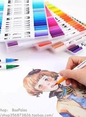 fineliner drawing watercol2222or marker pens dual tip brush