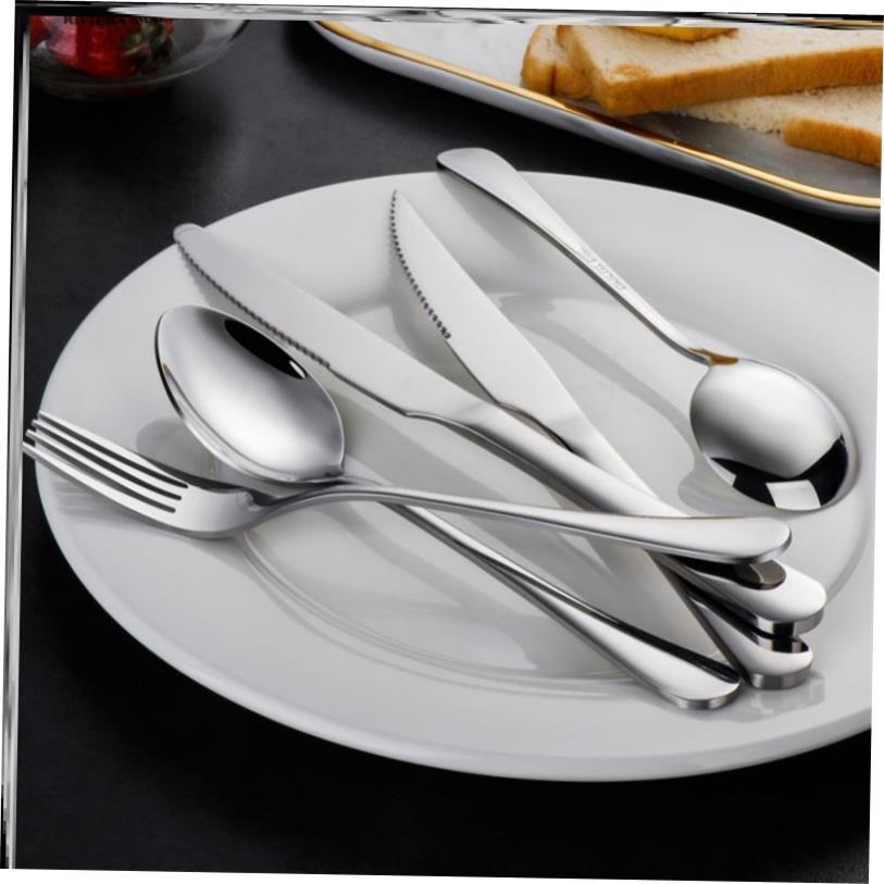 Stainless steel cutlery knife, fork and spoon three piece 1