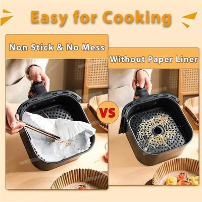 50/100Pcs Air Fryer Disposable Paper Non-Stick Airfryer Baki