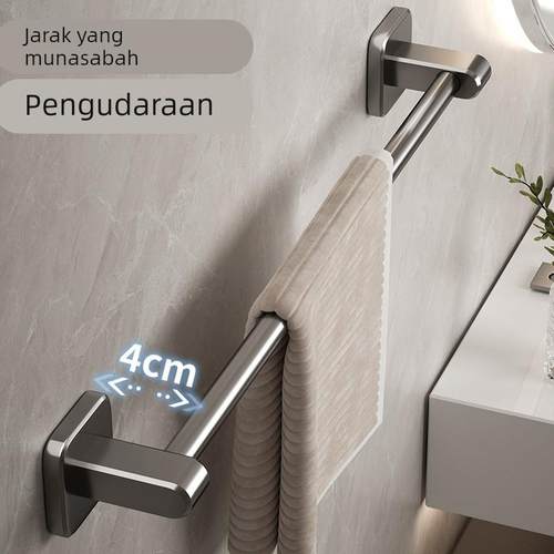 towel rack non perforated bathroom sucn cup hanger bath