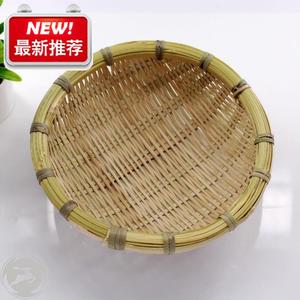 竹编豆腐板筛子制品创意装饰家居竹楼筐竹编簸箕家用藤编纯手工8