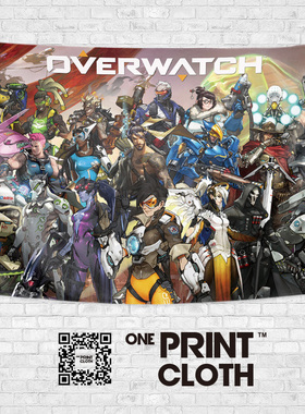 守望先锋Overwatch直播主播UP主工作室装饰周边背景墙布海报挂毯