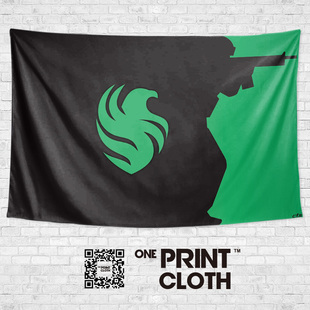 CSGO绿鹰Falcons战队应援旗帜签名周边装 饰海报背景墙布挂布挂毯