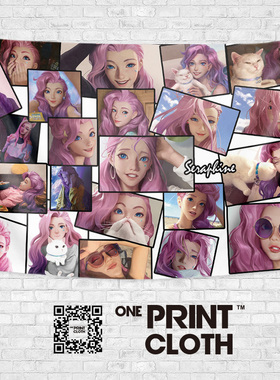 星籁歌姬Seraphine萨勒芬妮美少女周边宿舍装饰海报背景墙布挂布