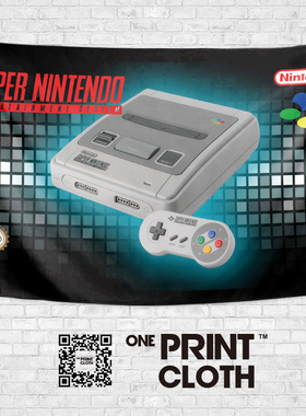 超级任天堂红白机SFC SNES游戏机周边装饰画背景墙布海报挂布挂毯