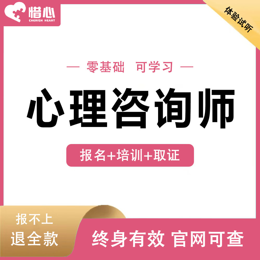 心理咨询师培训考试报名网课教程视频教材考证直播取证班心理学
