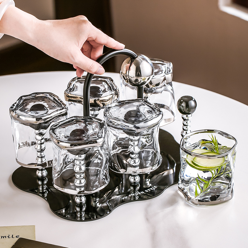 蜗牛先生轻奢高级感玻璃水具套装家用喝水杯耐高温杯子高颜值杯具