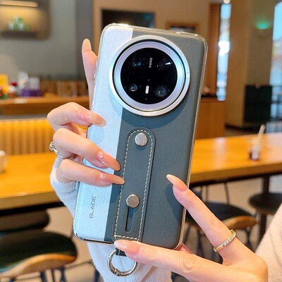 华为mate70手机壳mata60pro+拼接素皮mete80por腕带支架meta70p十mato加mater80promax后壳mat80pmax适用mite