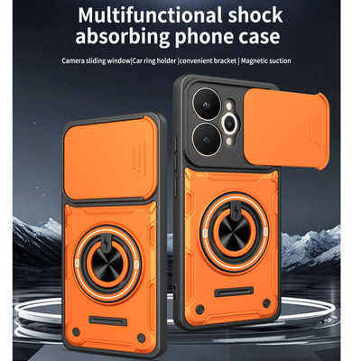 适用真我15X手机壳Realme15pro保护套RealmeC85镜头左右推窗OPPOA6X海外5G国际版磁吸支架全包防摔软边硬外壳