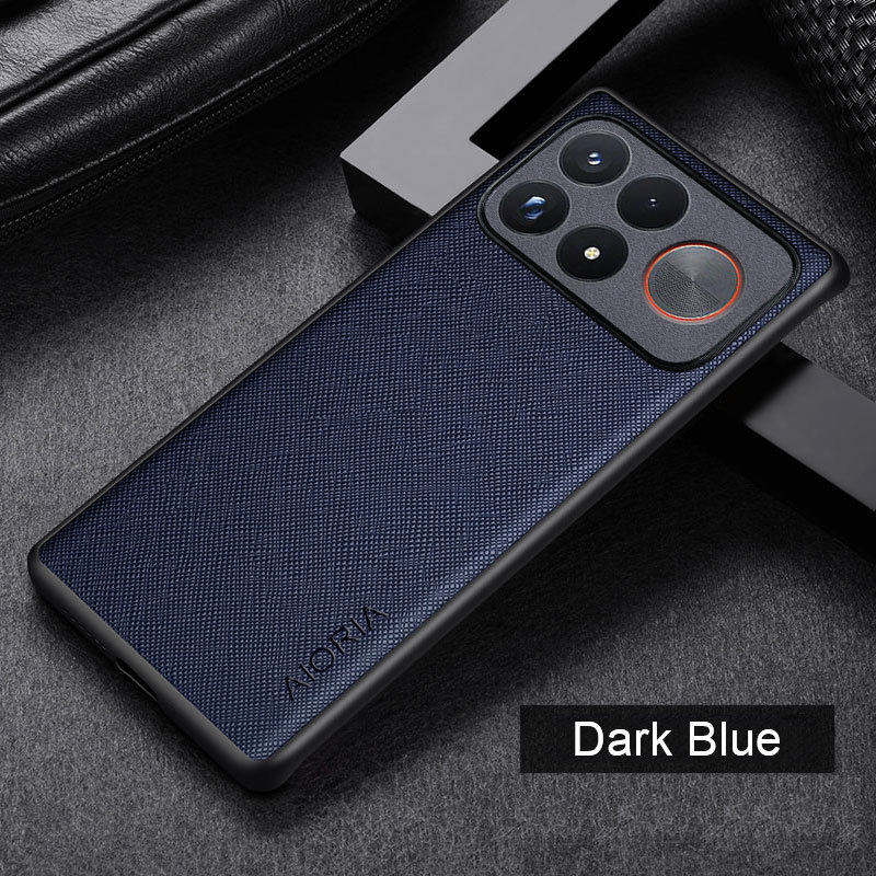 适用红米k100pro手机壳Redmik100promax十字纹皮套note12Turbo4Pro全包poco叉小米f8防摔f7x8x7后壳5Max男14