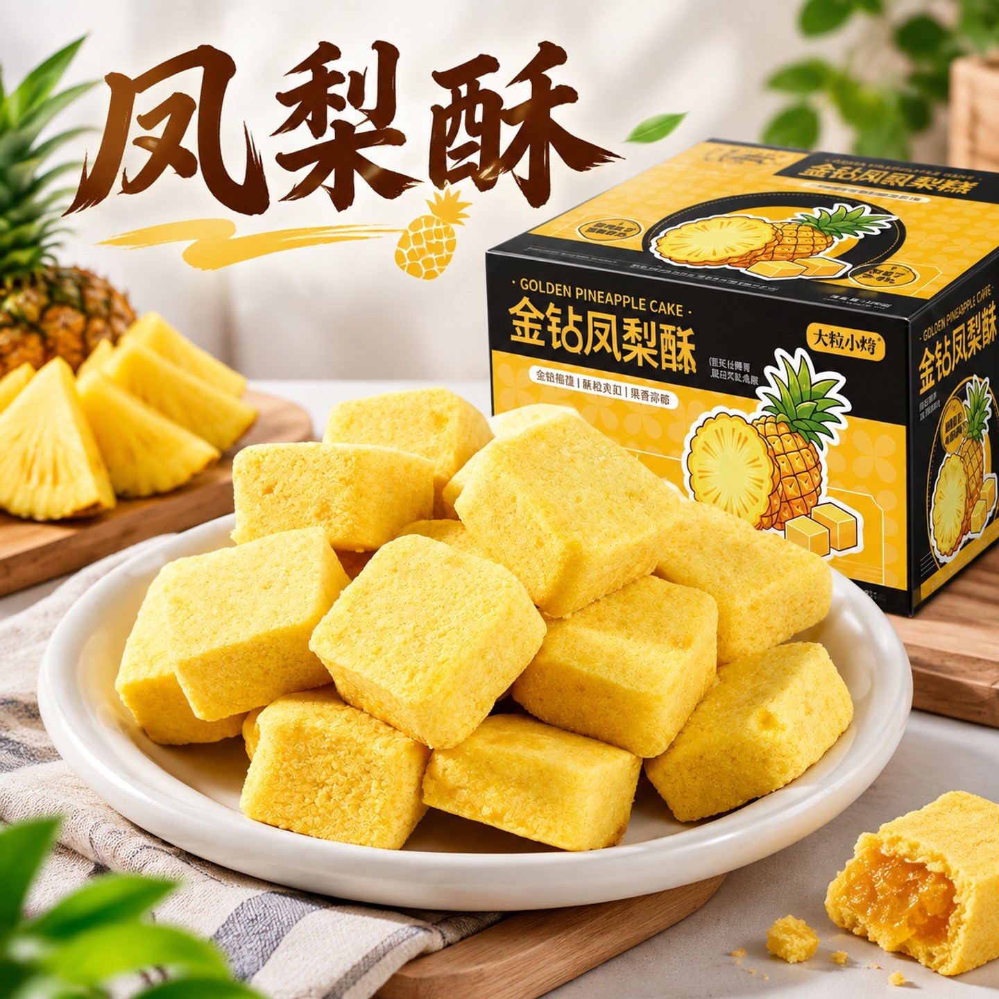 凤梨酥果肉蛋糕休闲下午茶办公休