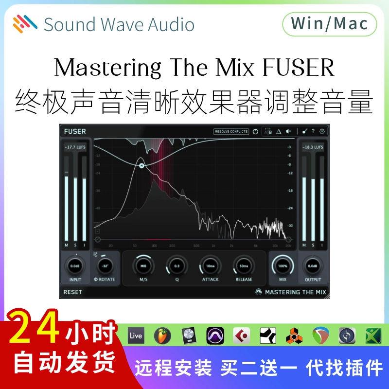 Mastering The Mix FUSER 声音清晰插件 调整音量平衡 相位Pc/Mac