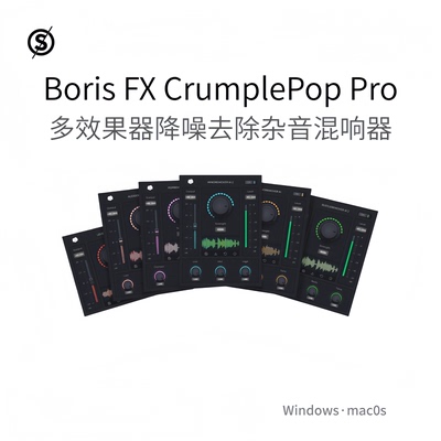 Boris FX CrumplePop Pro 蓝宝石捆绑插件降噪去除杂音混响Pc/Mac