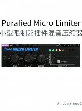 Purafied Micro Limiter 复刻小型压缩机限幅插件混音工具Win/Mac