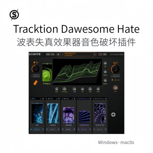 Dawesome Hate 波表失真效果器 声音变成生动激进 音色破坏Pc/Mac