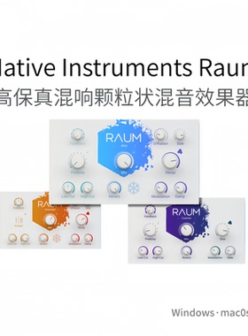 高保真 创意混响插件 混音效果器Native Instruments Raum Pc/Mac