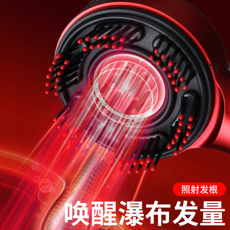 新款电动按摩梳精华梳生发仪头部按摩器精油头皮上药器红光生发梳