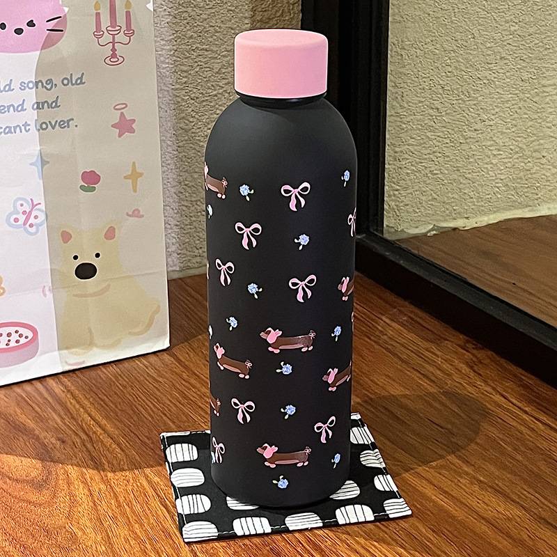 2025新款红酒瓶保温杯简约动漫水杯轻巧高颜值咖啡牛奶杯