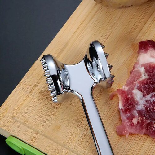 实心敲肉锤牛排锤肉器断筋器厨房家用打砸嫩肉工具双面松肉锤