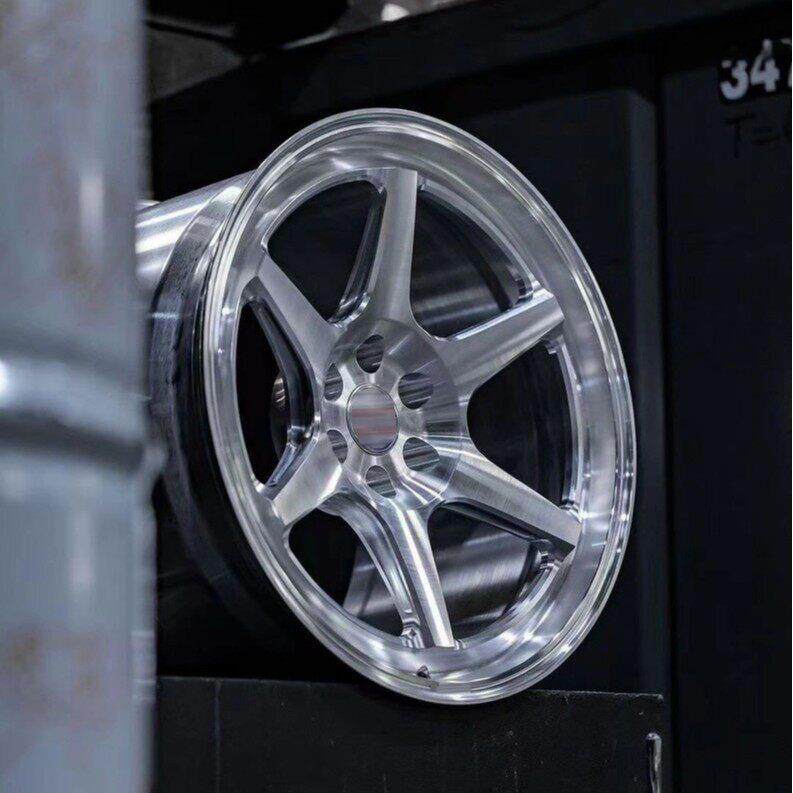 适用马M345系奔驰C63A45s3s4a5a6拉丝银锻造轮毂