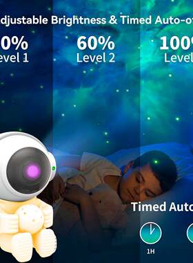 二代升级款宇航员星空投影灯满天星氛围小夜灯太空人激光星云灯