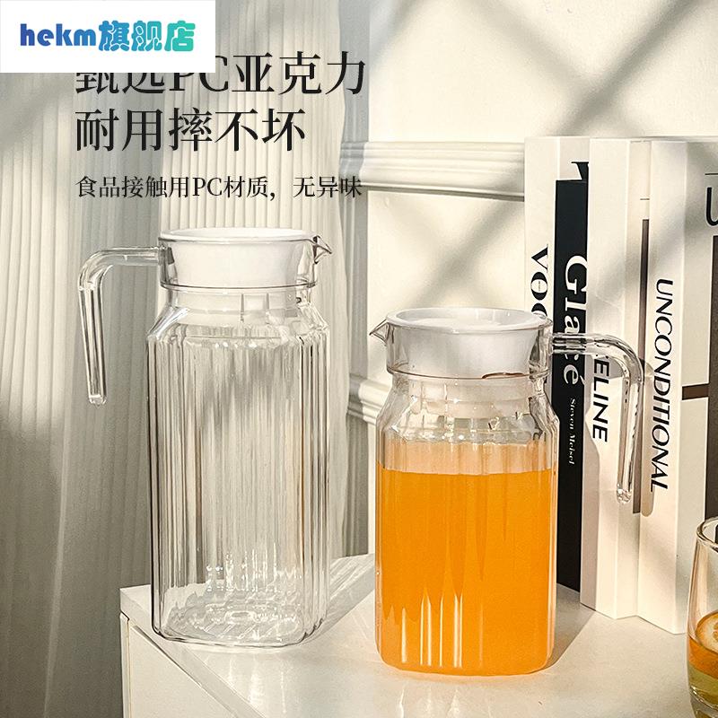 冷水壶玻璃凉水壶家用泡茶壶耐高温加厚扎壶大容量饭店专用凉水杯
