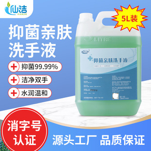 抑菌亲肤洗手液5L大桶补充装 家用儿童防疫商用杀菌消毒清洁洗手液