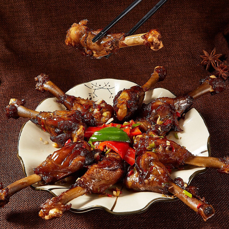 汇兴旺速食鸭翅根椒盐黄金寸骨冻品家宴腌制半成品下酒菜350g