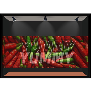 中餐厅橱窗贴膜隐私隔断网点玻璃贴落地窗腰线川菜馆辣椒底纹装饰