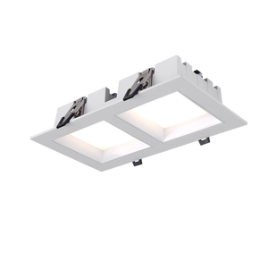 led超薄双头筒灯嵌入式家用走廊过道商用办公室长方形格栅斗胆灯