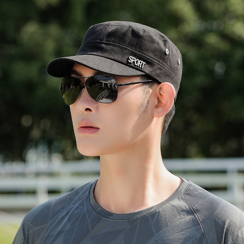 防晒帽子男士夏季户外男款太阳帽防紫外线鸭舌大帽檐透气帽遮阳男