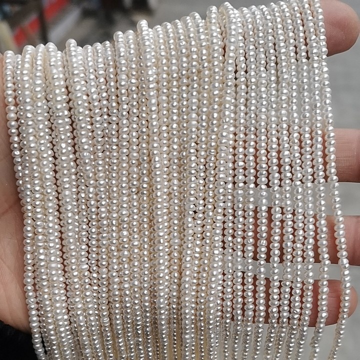 2.5-3mm扁珠高性价比天然淡水珍珠散珠项链半成品一条37公分,珠宝/钻石/翡翠,裸珠,淘宝优惠券,粉丝福利购,淘宝优惠卷