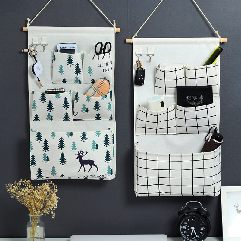 门后收纳袋挂袋宿舍床头墙挂式 大学生墙上悬挂式布艺壁挂储物袋,收纳整理,收纳挂袋,淘宝优惠券,粉丝福利购,淘宝优惠卷