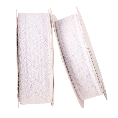 白色蕾丝花物包装婚礼彩带