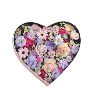 水果礼盒空盒鲜花开窗花盒玫瑰花束包装爱心手提圆形礼物盒