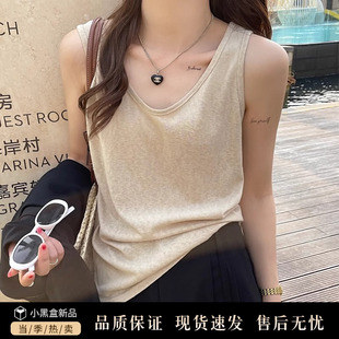 寬松打底外穿大碼 胖mm遮肚子上衣 內搭2025新款 棉麻吊帶小背心女裝