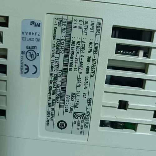 议价安川变频器 CIMR-G7A47P5， 7.5KW可维修