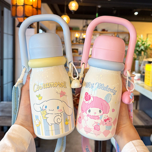 美乐蒂儿童保温杯女孩2025新款小学生上学专用316双饮吸管水杯子