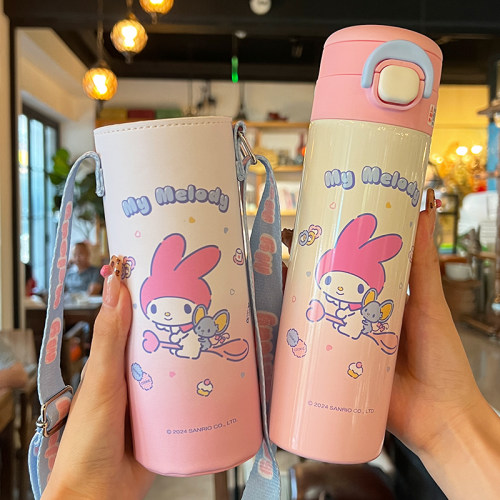 美乐蒂吸管保温杯316l不锈钢水壶