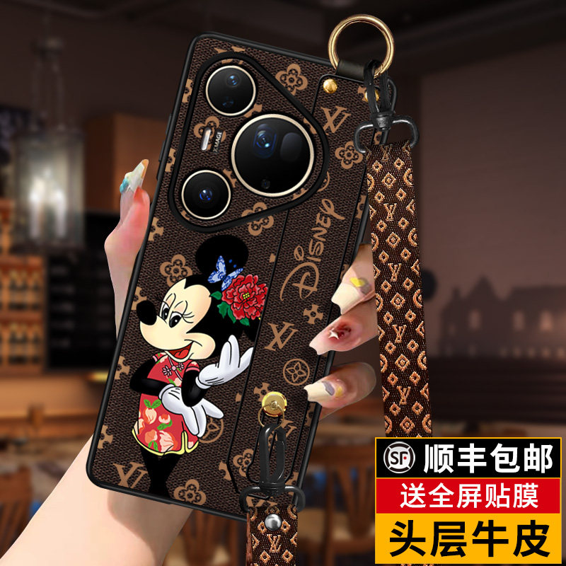 匠恒适用华为pura80Ultra手机壳新品斜挎可背式pura70保护套腕带挂绳支架P80Pro+小众女款p60art外后壳高级感