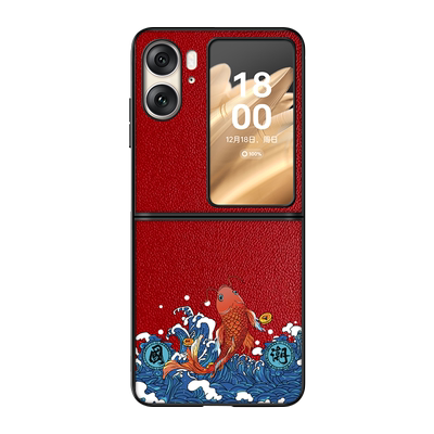 oppoFindn2flip真皮国潮手机壳