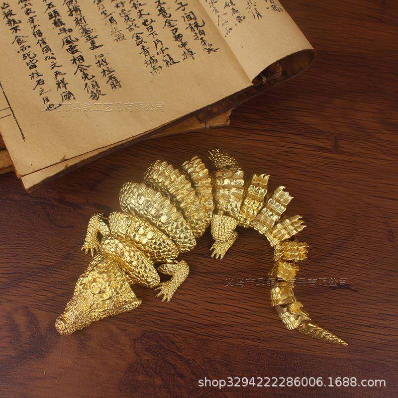 黄铜鳄鱼3D设计随意款转动复古做旧家居桌面创意鳄鱼摆件厂家,家居饰品,装饰摆件,淘宝优惠券,粉丝福利购,淘宝优惠卷
