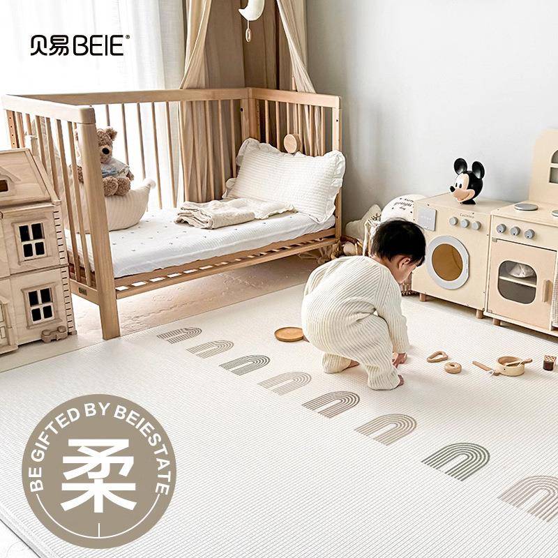 贝易宝宝爬爬行垫加厚家用整张婴儿地垫xpe客厅儿童泡沫卷筒爬垫